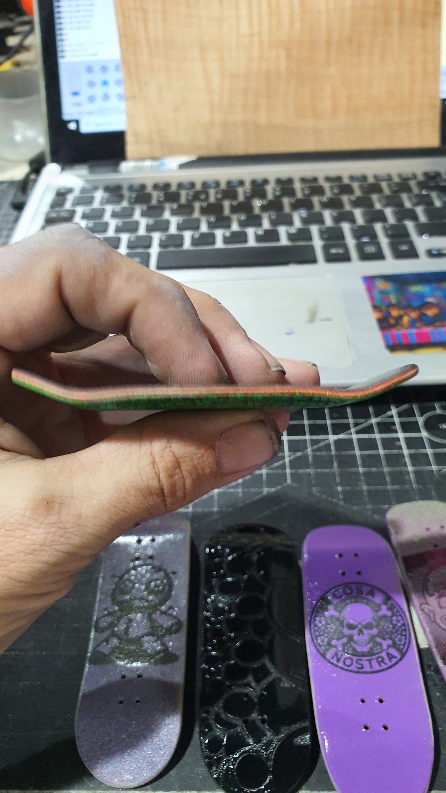 Saigon Skateboards 5-ply Canadian Maple Fingerboard "Monkey Madness"