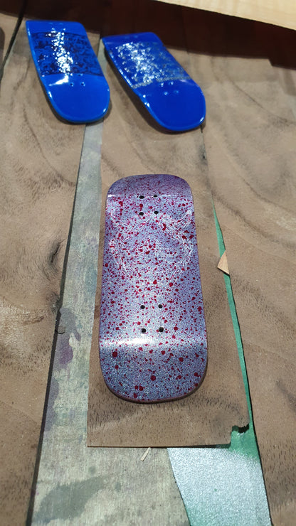 Cosa Nostra Handmade Fingerboard Deck "Hannya" – 6-Ply Canadian Maple, Ebony & Moosewood 34mm Boxy NFC Enabled