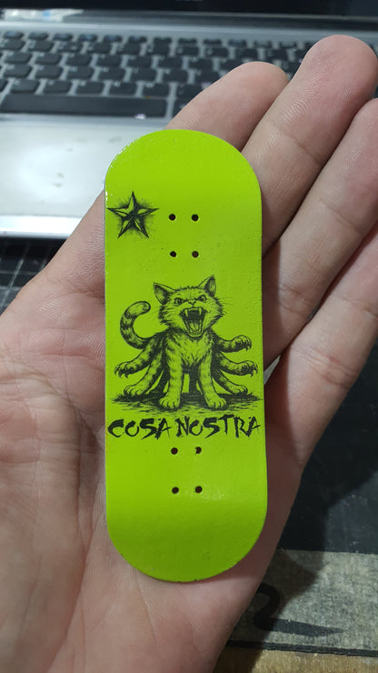 Saigon Skateboards 5-ply Canadian Maple Fingerboard 32mmx98mm Popsicle "Cat o' 9 legs"