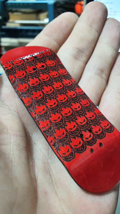 Fire Army 5-ply Canadian Maple Fingerboard  multi dyed veneers. 32mmx98mm Popsicle shape with medium kicks and concave.