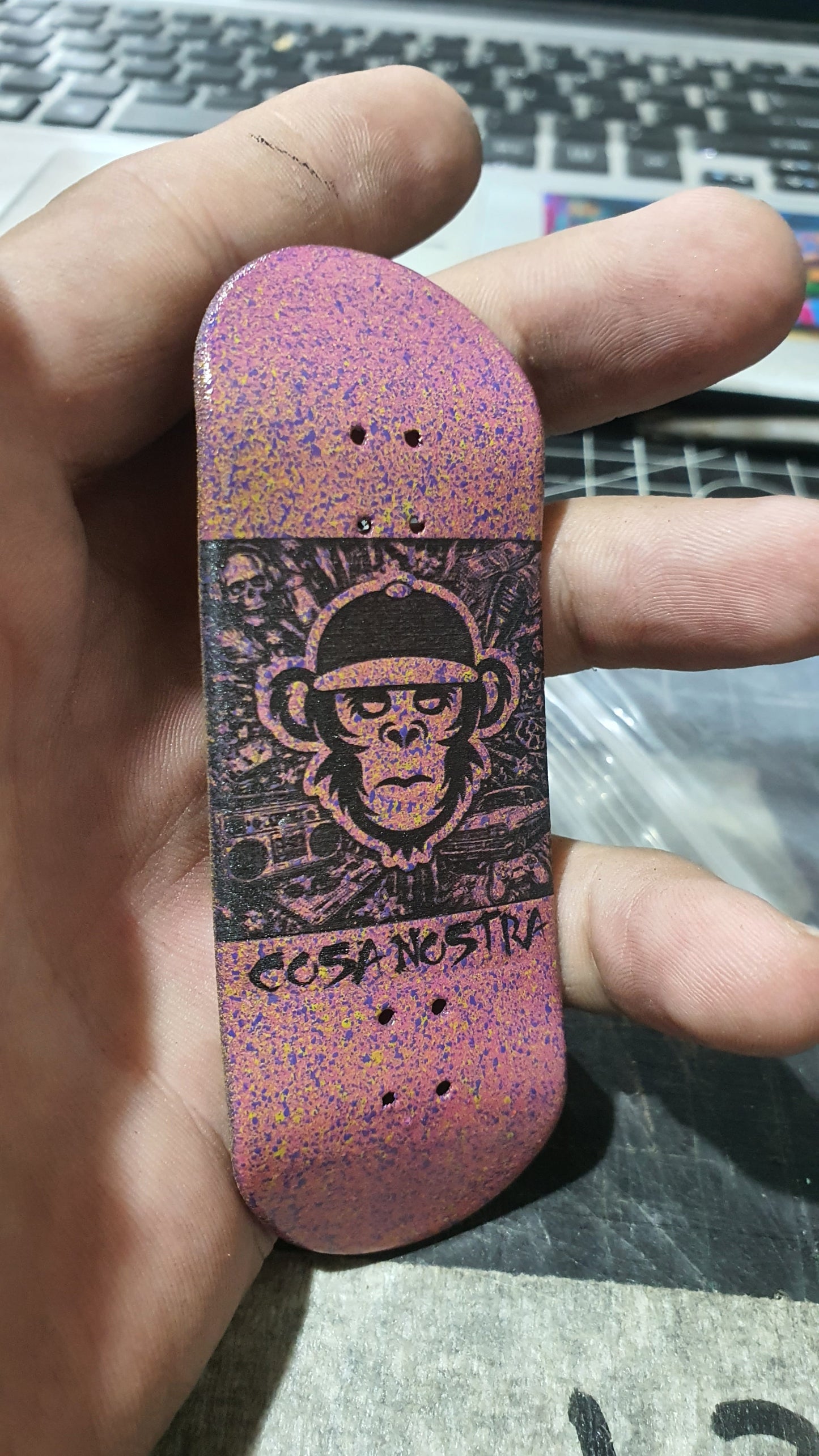 Saigon Skateboards 5-ply Canadian Maple Fingerboard with Cosa Nostra logo