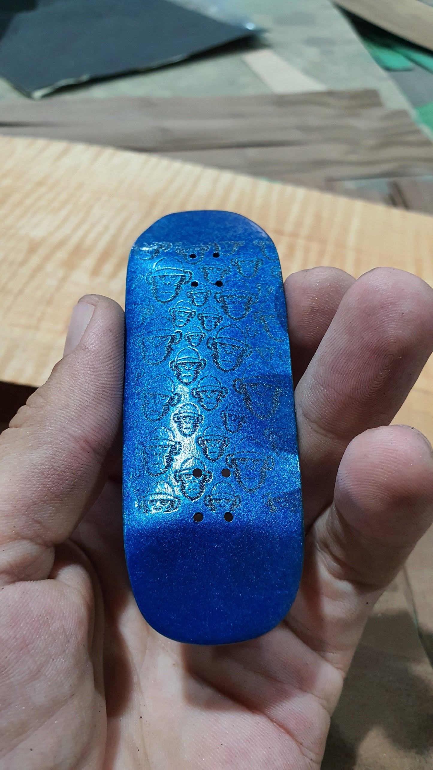 Cosa Nostra Handmade Fingerboard Deck – 5-Ply Canadian Maple 34mm Cruiser Shape Medium/Steep Concave