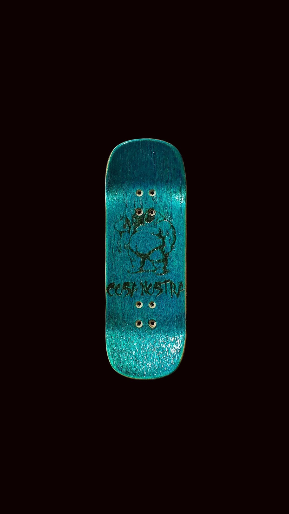 Cosa Nostra Handmade "Brunette" Burl 34mm Fingerboard Deck - Saigon Skateboards