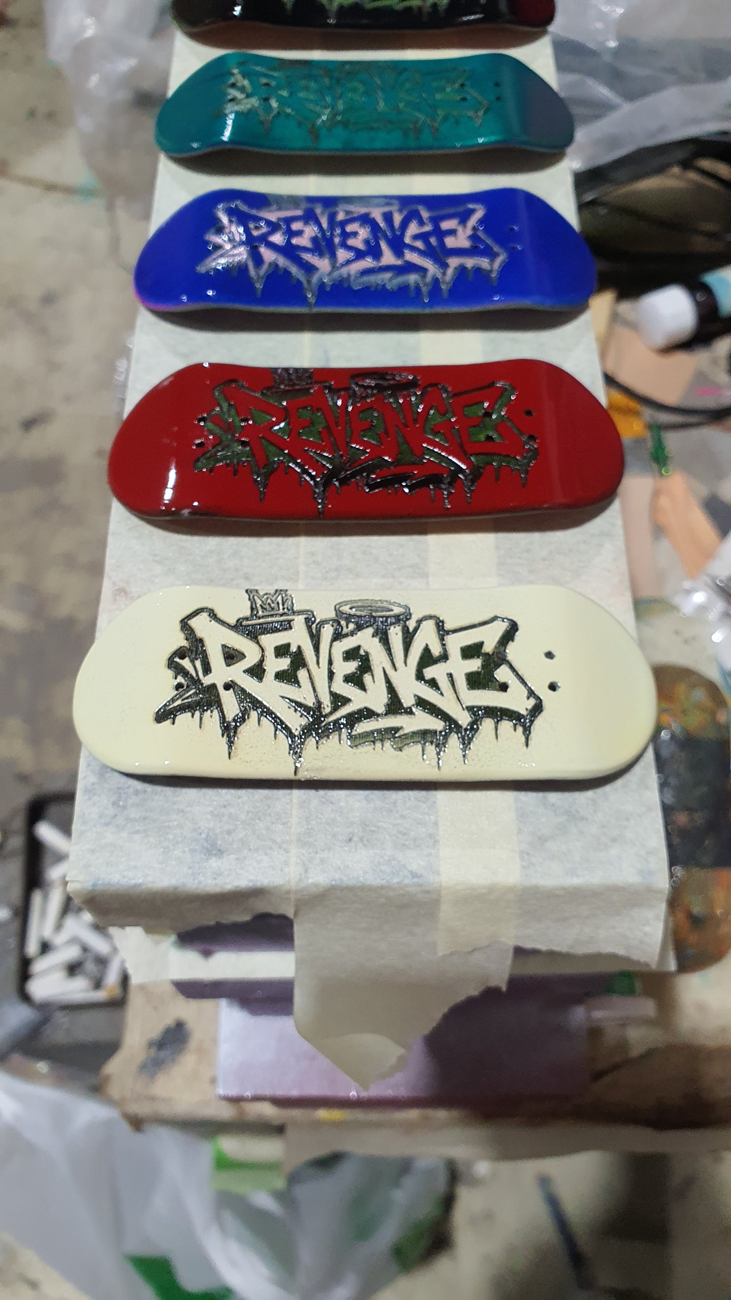 Revenge "Sleep with the fishes" 5-ply Canadian Maple Fingerboard Deck 33mm | Saigon Skateboards