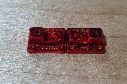 Leefai Naked Fingerboard Truck Baseplates – Limited Edition Teal & Red/Gold