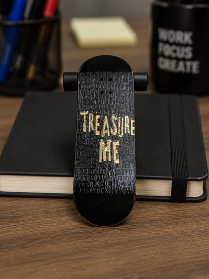 Saigon Skateboards 5-ply Canadian Maple - Treasure Me Fingerboard Setup – 33mm × 96mm Popsicle | Black & Gold Edition