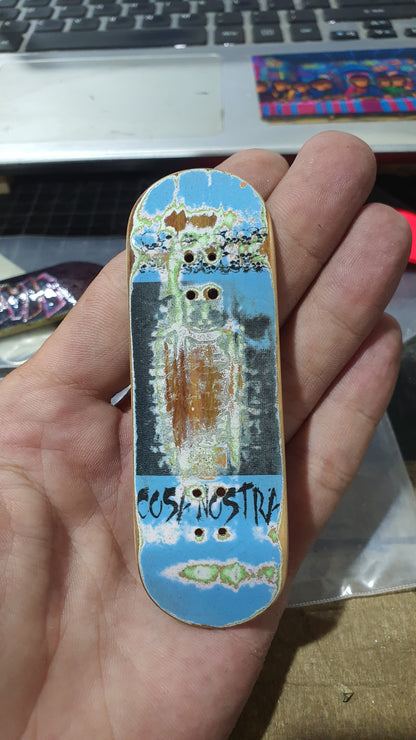Cosa Nostra "Relic Blue" 32mm Fingerboard Deck