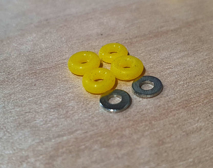 Leefai Basic Yellow Fingerboard Donut Shaped Bushings 75D with washers