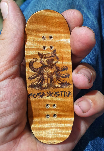 Cosa Nostra Handmade 7-ply Canadian Maple,Ebony and Burl Fingerboard. 34mmx98mm Popsicle shape