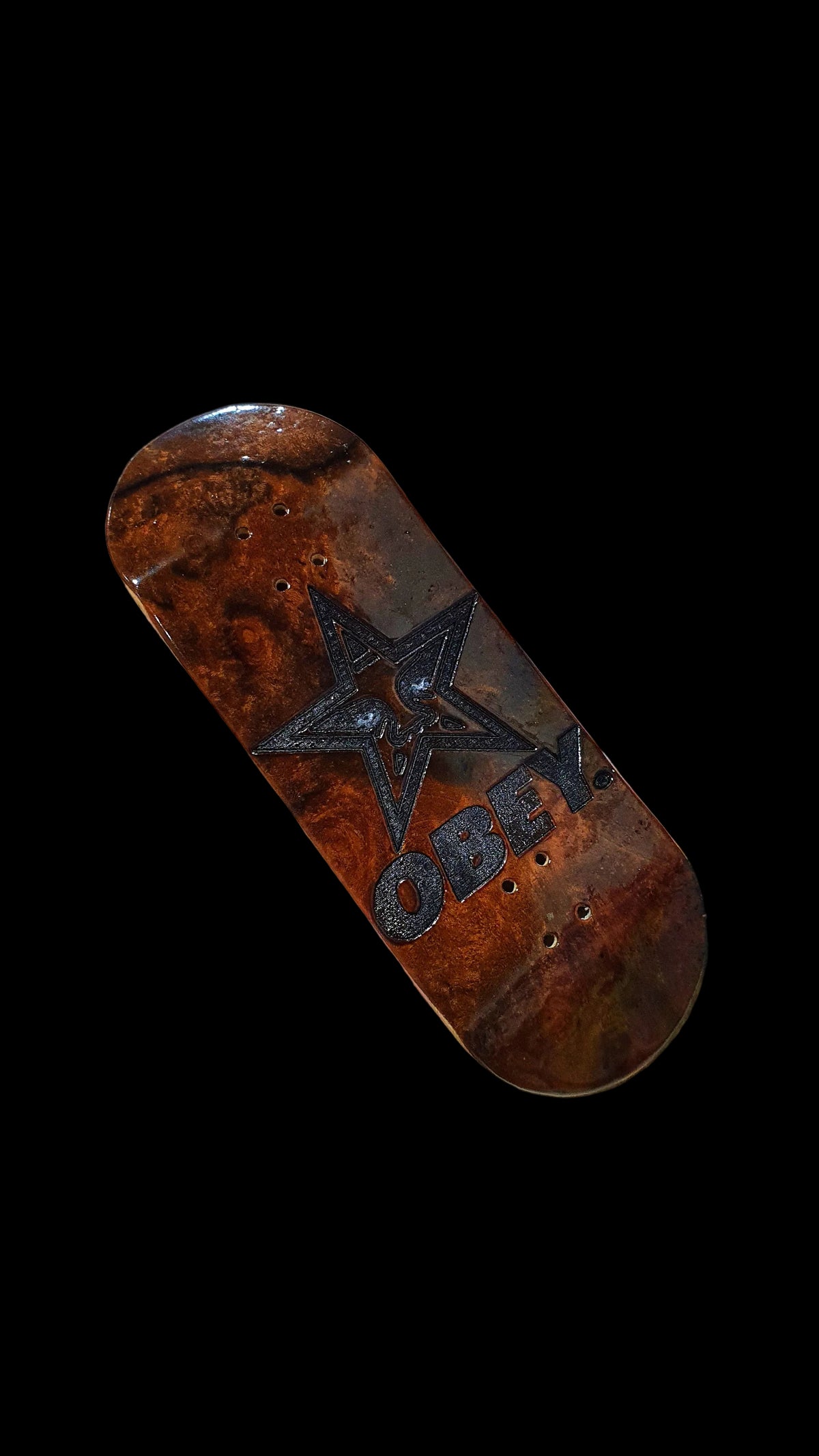 Cosa Nostra Handmade 6-Ply "Obey" 34mm Burl Fingerboard Deck