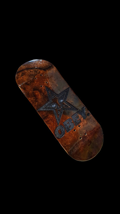 Cosa Nostra Handmade 6-Ply "Obey" 34mm Burl Fingerboard Deck
