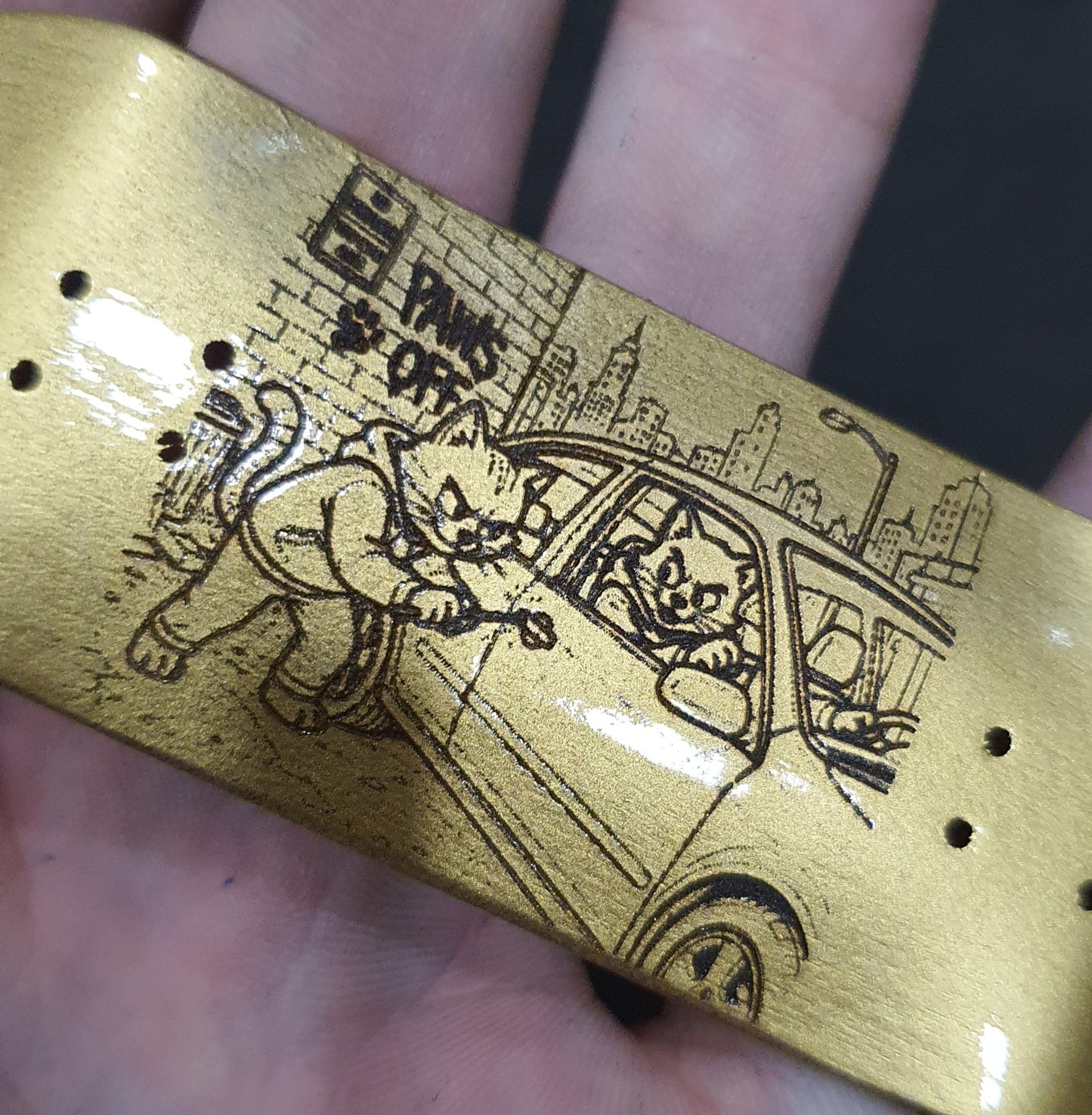 Saigon Skateboards "Cat Burglars" 32mm Fingerboard Deck