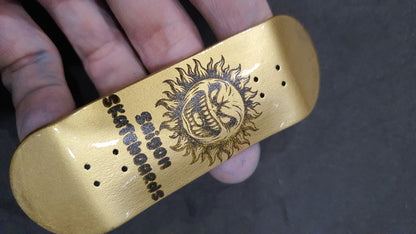 Saigon Skateboards "Gold Sun" 32mm Fingerboard Deck