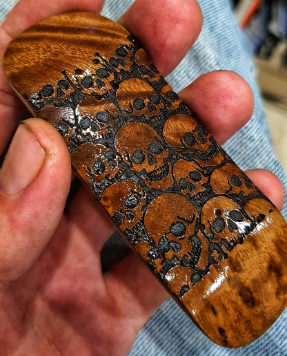Cosa Nostra Handmade 7-ply Canadian Maple, Spalted Maple, Ebony and Burl fingerboard 34mmx96mm popsicle LIMITED EDITION 1 OF 1