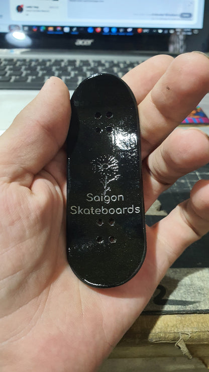 Saigon Skateboards 5-ply Canadian Maple Fingerboard 33mmx97mm Popsicle "Mr Sun"