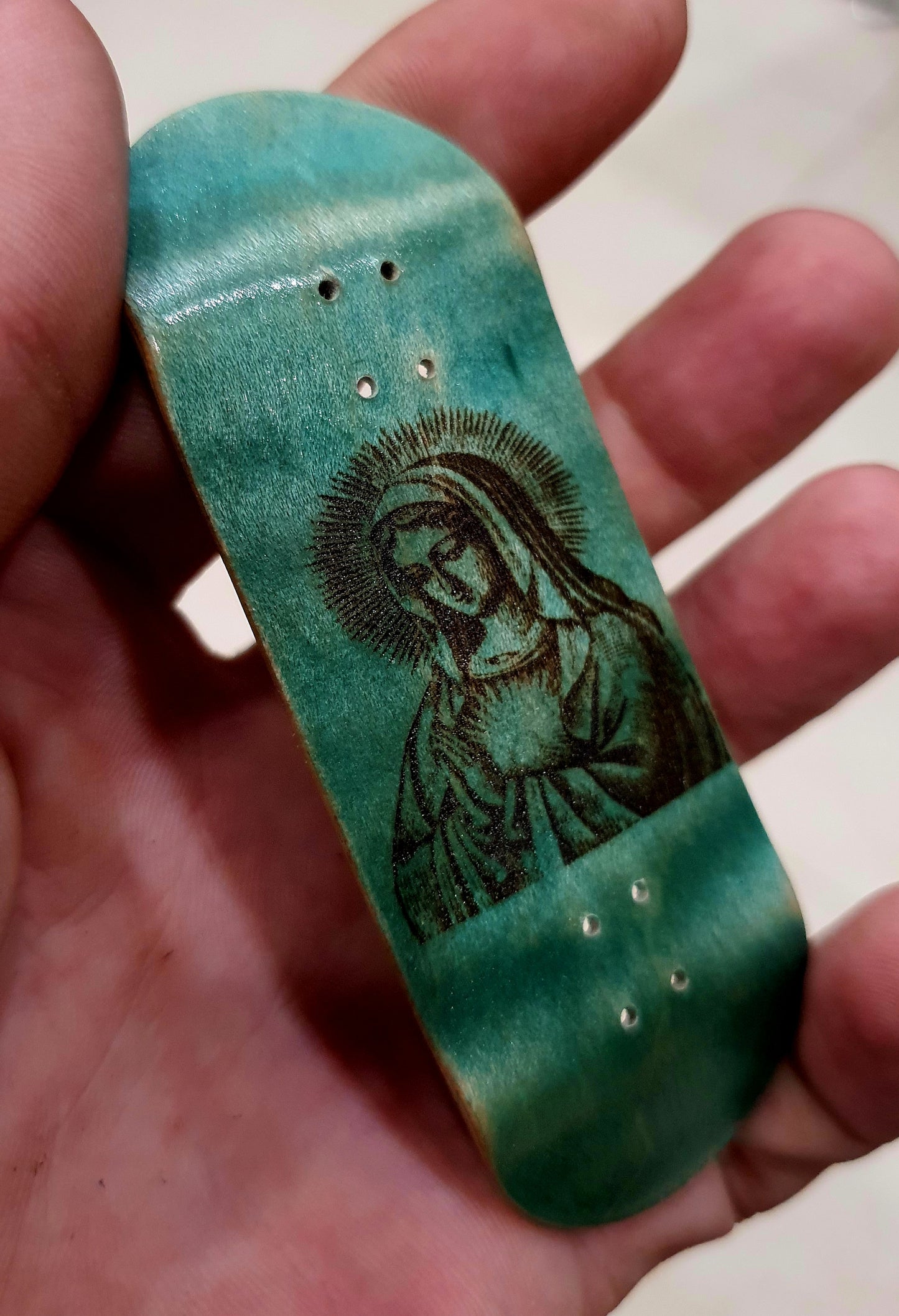 Cosa Nostra Handmade "Maria" 34mm Limited edition 1 of 1 Custom Fingerboard Deck