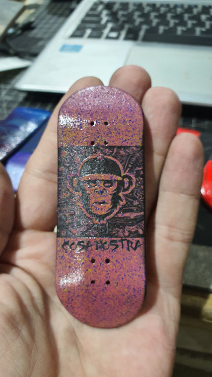 Saigon Skateboards 5-ply Canadian Maple Fingerboard 33mmx97mm Popsicle "Chaos"