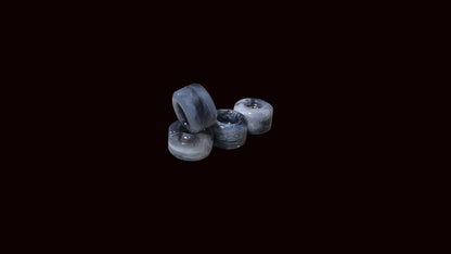 Saigon Skateboards 2026-2027 Swirl Fingerboard Wheels, TPU 64D, ABEC-7