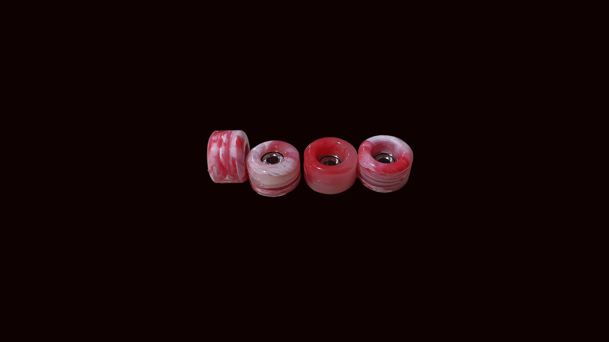 Saigon Skateboards 2026-2027 Swirl Fingerboard Wheels, TPU 64D, ABEC-7