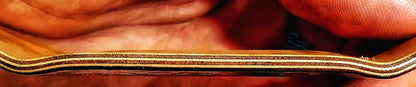 Cosa Nostra Handmade 6-Ply "Cat 'o 9 Arms" Canadian Maple, Mahogany, White Oak, Ebony & Burl. 34mmx98mm boxy shape with medium/steep Kicks and concave.