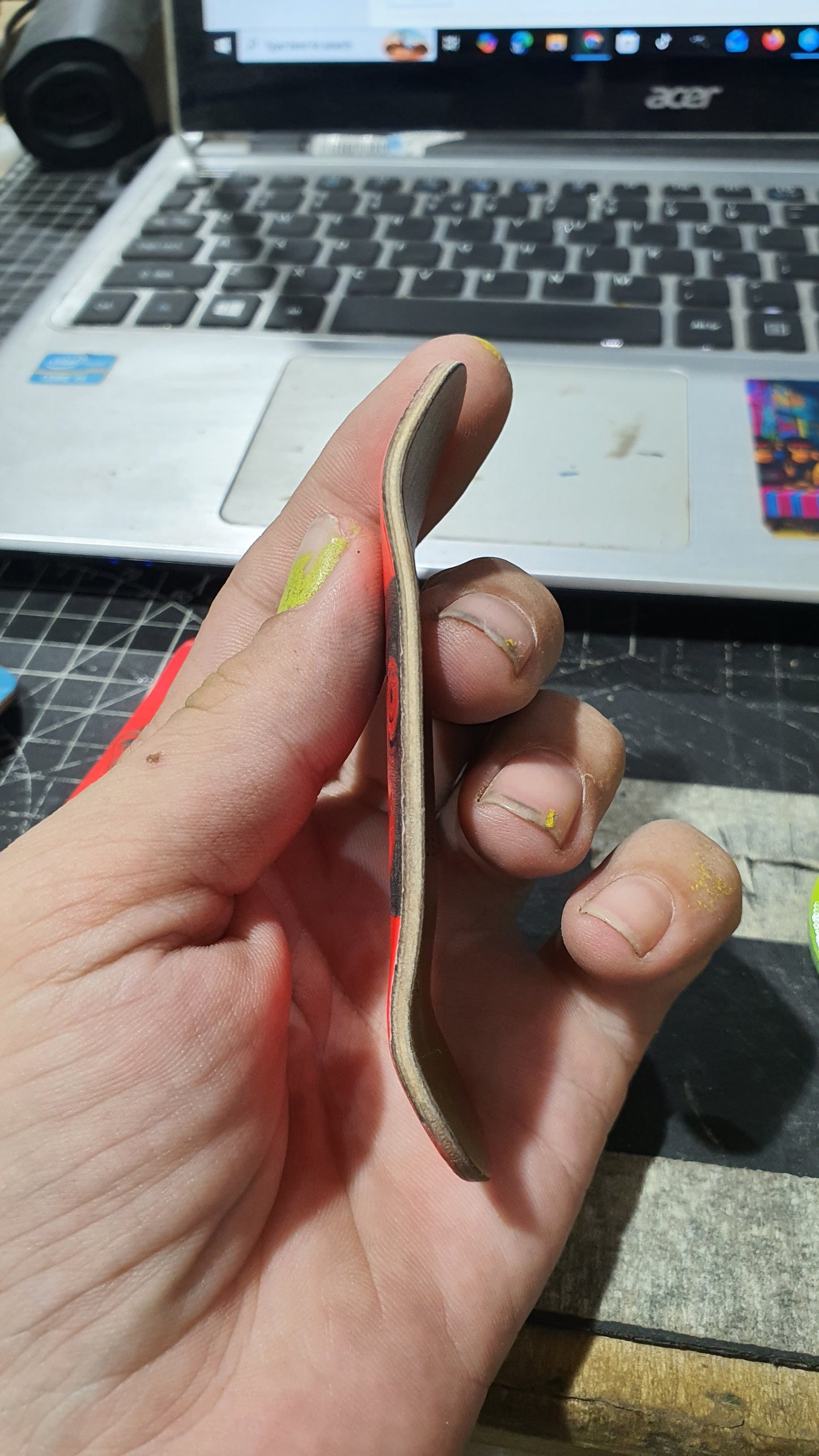 Saigon Skateboards 5-ply Canadian Maple Fingerboard 32mmx98mm Popsicle "Face"